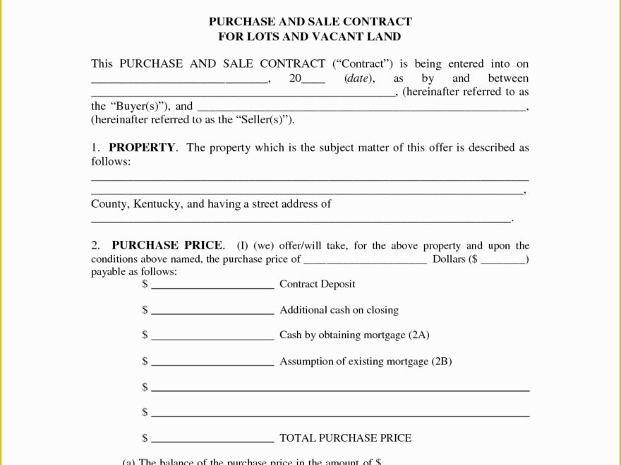 Free Printable Contract For Deed Template Of Free Printable Contract