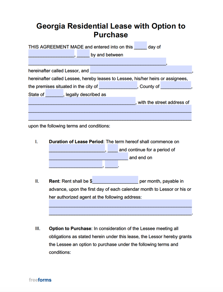 Free Printable Georgia Lease Agreement Printable Templates By Nora