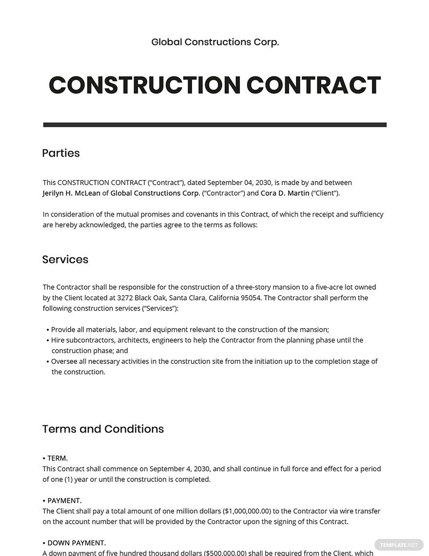 Free Printable Handyman Contracts