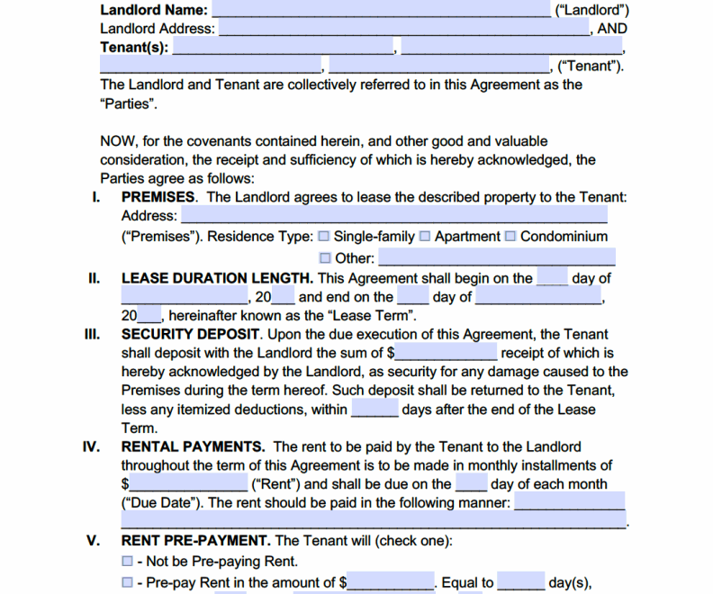 FREE Printable Lease Agreement New York Printable Lease Agreement