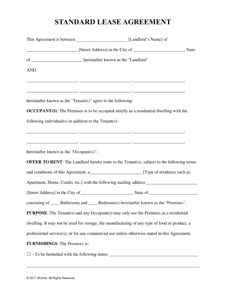 Free Printable Lease Agreement Texas Free Printable