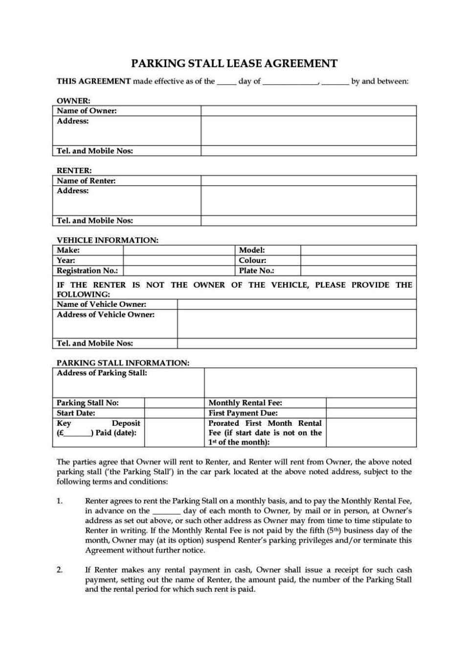 Free Printable Tenancy Agreement Form Uk Printable Forms Free Online
