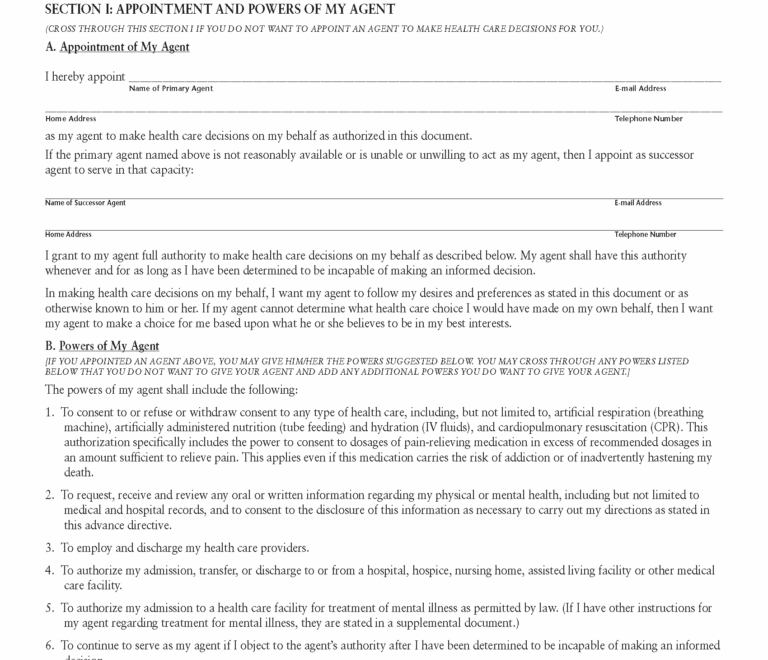 Free Virginia Advance Directive Form PDF