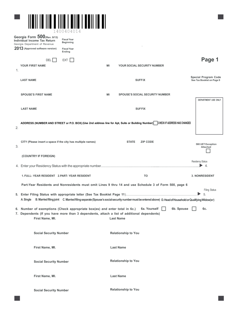 Printable Georgia State Tax Form 2025