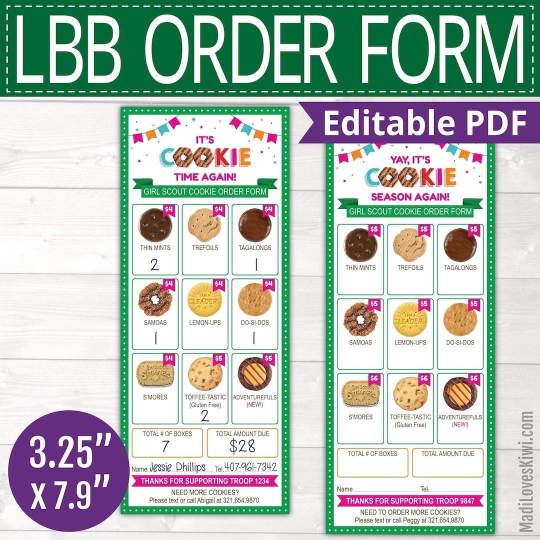 Girl Scout Cookies 2025 Order Form Pdf Louise J Mortensen