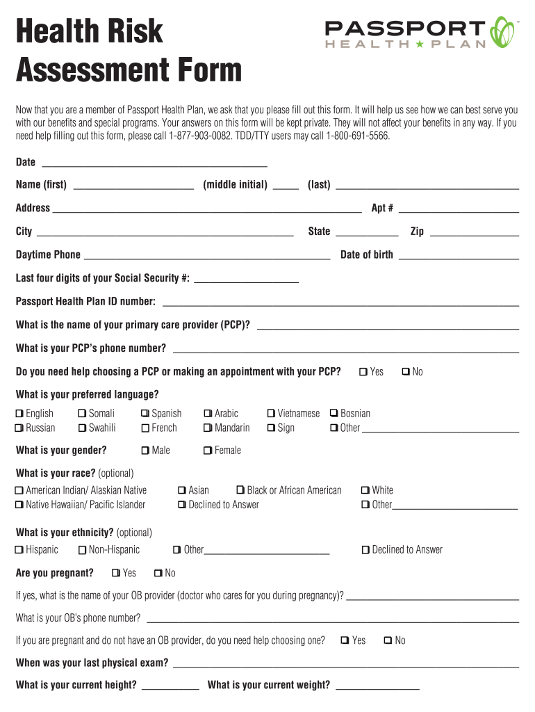 Health Risk Assessment Example Fill Out Sign Online DocHub
