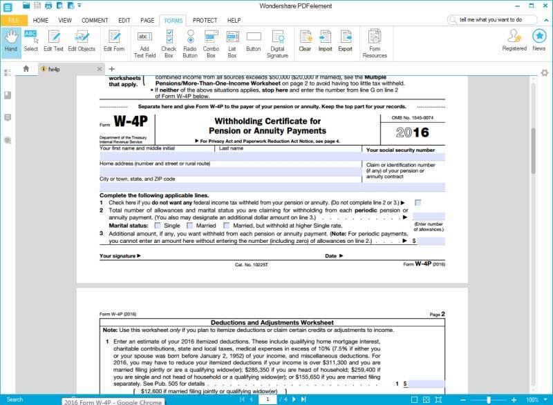 How To Fill Out W 4p Form 2025 Patricia J Patel