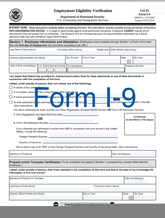 2025 Printable I 9 Form