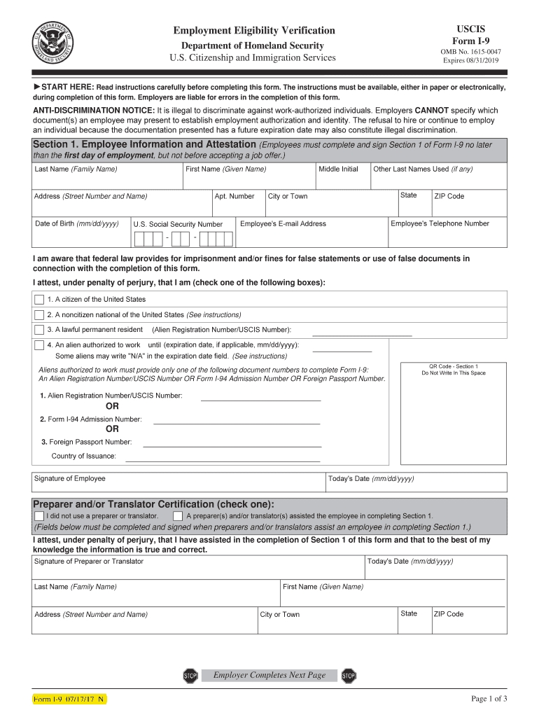 I9 Form 2025 Printable Pdf Line M Winther