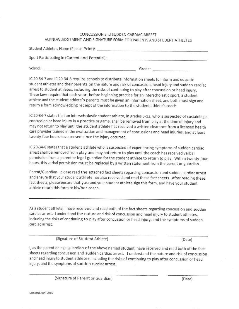 Ihsaa Physical Form 2025 2026 Printable