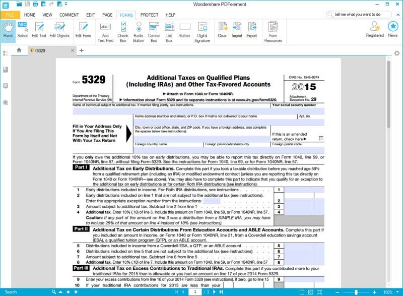 Irs Form 5329 For 2025 Printable