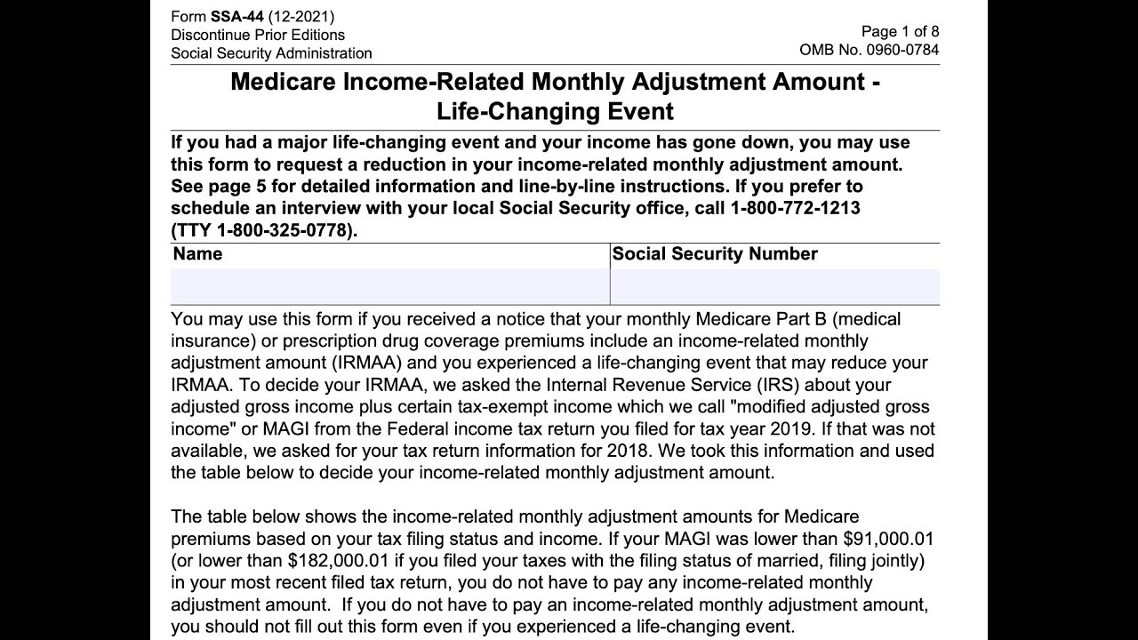 Irmaa 2025 Form Printable Download