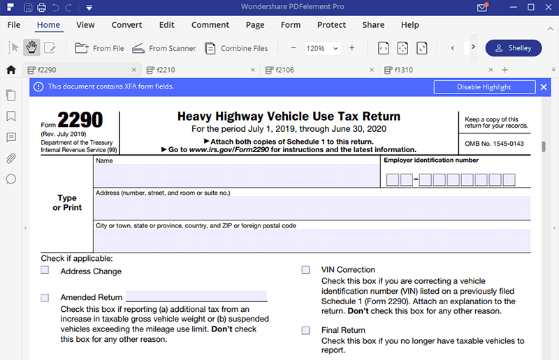 Irs 2290 Form 2025 Printable Jack Blanchard