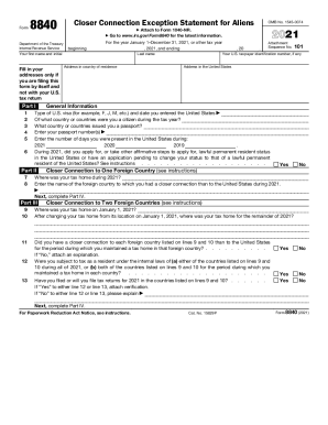 IRS 8840 2021 2025 Fill And Sign Printable Template Online