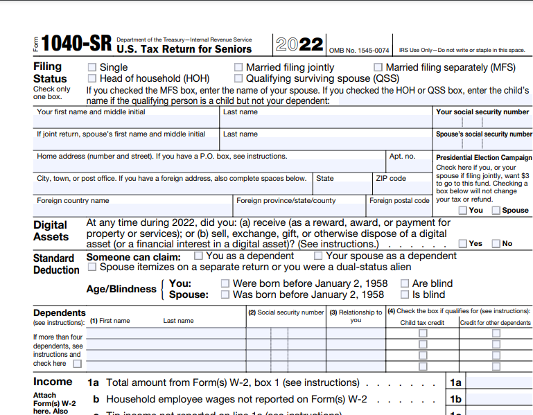 Irs Form 1040 Sr Instructions 2025 Leon J Pressley