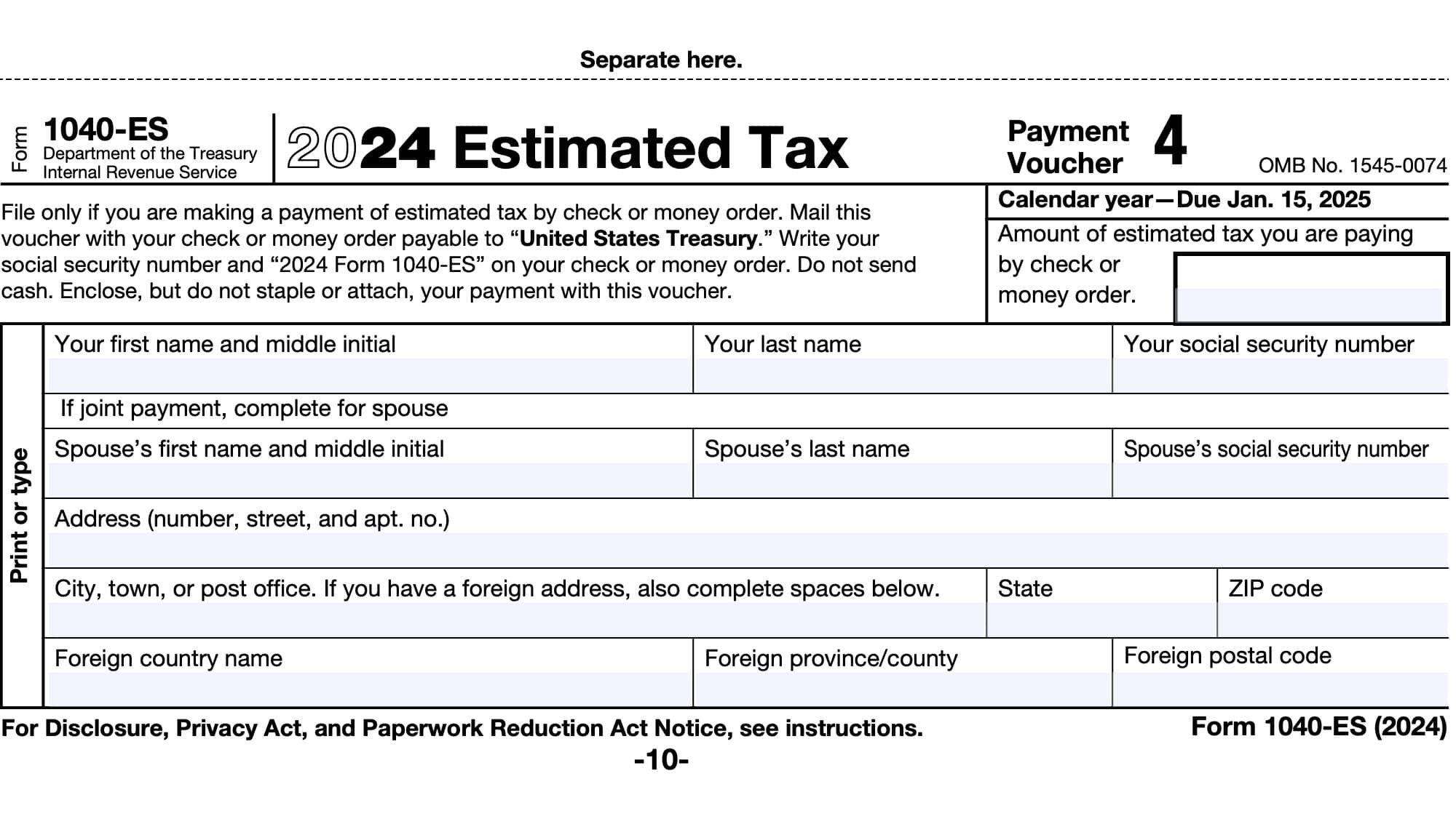 Irs Form 1040 V 2025 Lucas M Simonsen