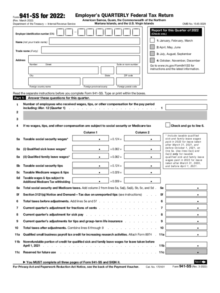 Irs Form 941 For 2025 Daniel M Freeling