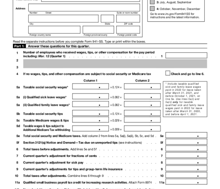 Irs Form 941 For 2025 Fillable Annemette A Gregersen