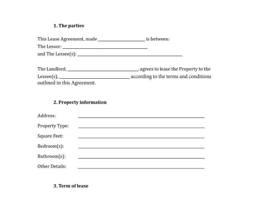 Landlord Lease Agreement Template