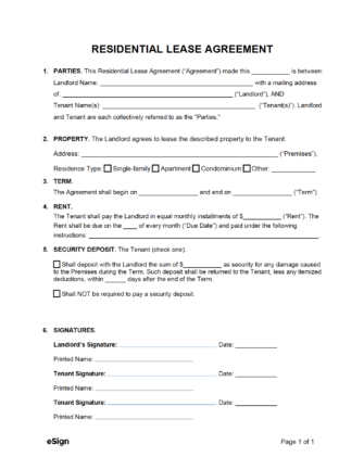 Lease Agreement Free Printable Artofit