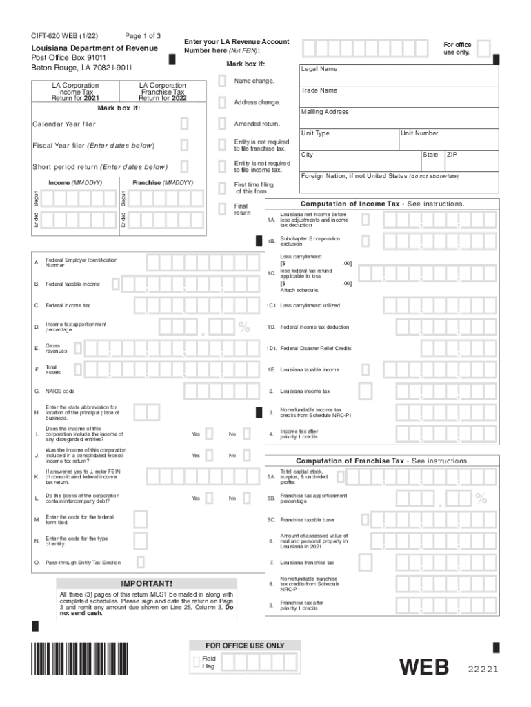 Louisiana Income Tax 2022 2025 Form Fill Out And Sign Printable PDF 