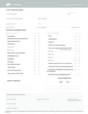 Lyft Inspection Form Chicago 2020 2025 Fill And Sign Printable 
