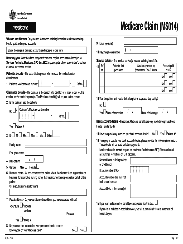 Medicare Reimbursement 2025 Form Printable