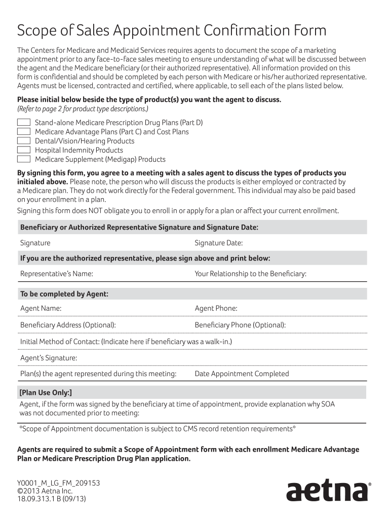 Medicare Scope Of Appointment PDF 2013 2025 Form Fill Out And Sign 