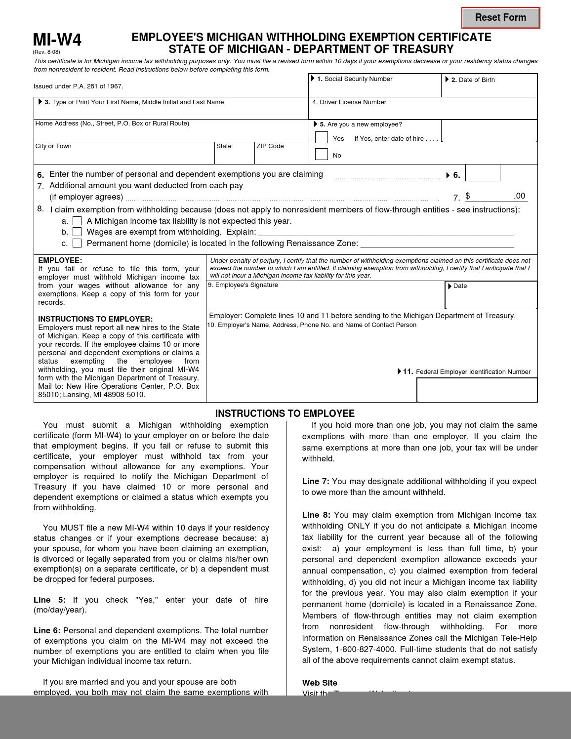 Printable Form 5081 Michigan 2025