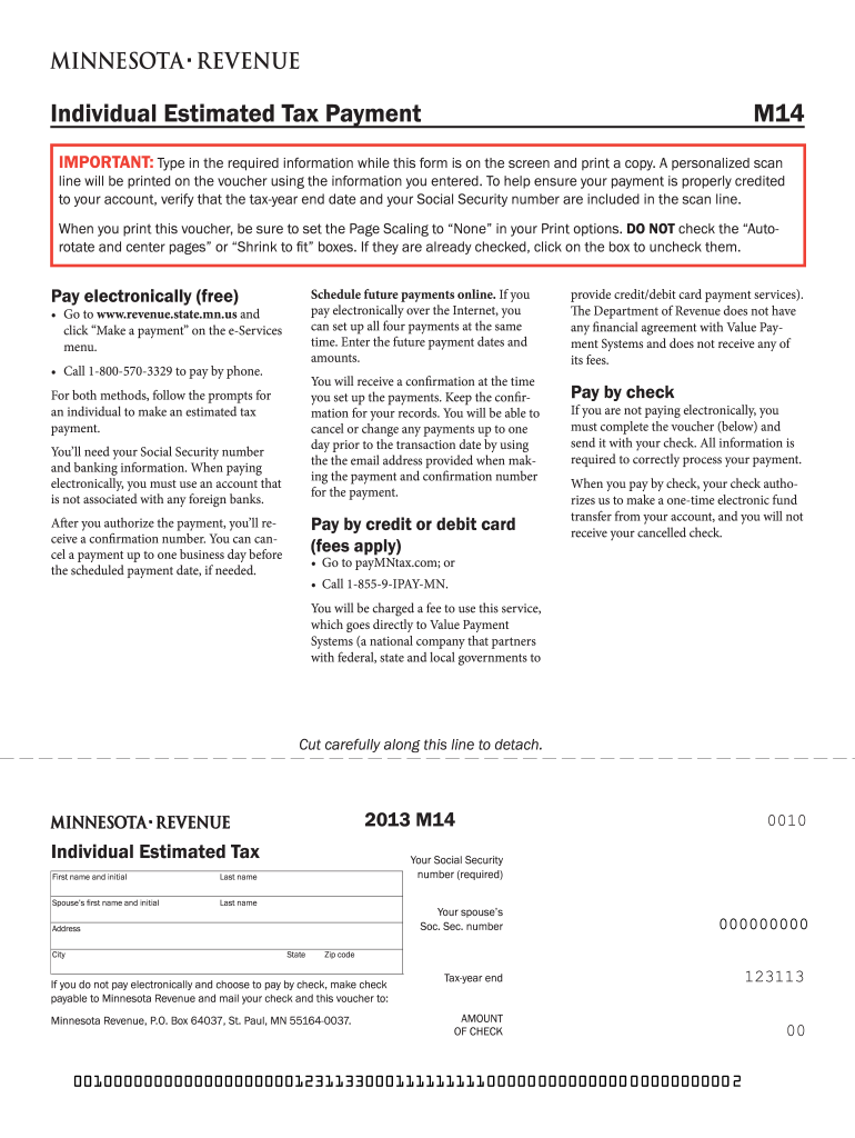 Minnesota Estimated Tax Payment Voucher 2025 Finn Fullagar