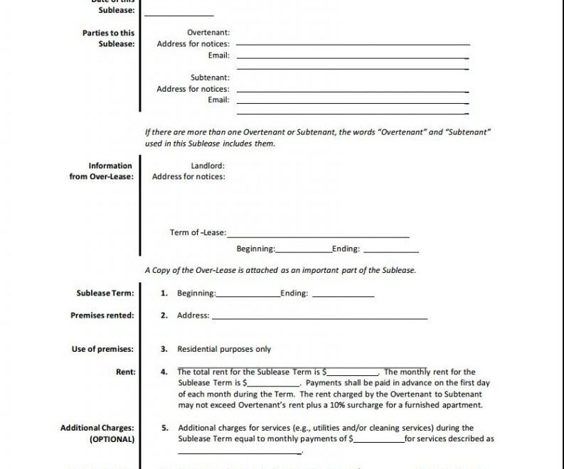 New York Printable Lease Agreement Free Printable Lease Agreement Ny