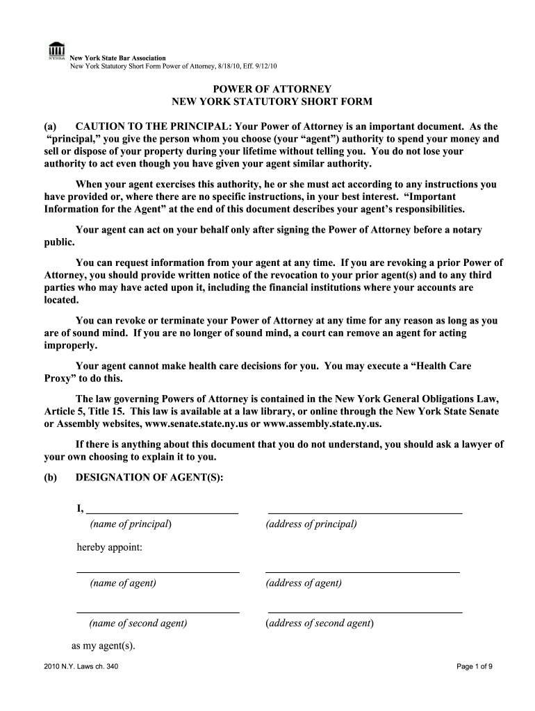 New York State Power Of Attorney Form 2025 Pdf Kiara Buckland