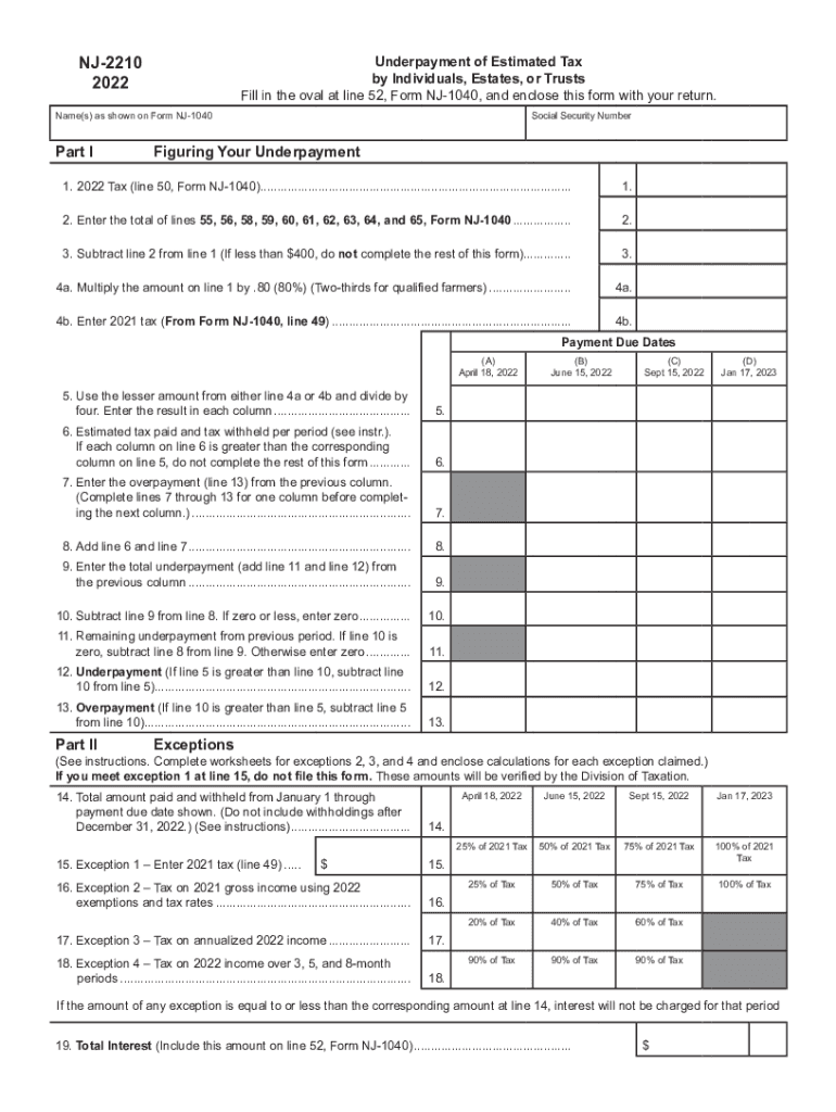 Nj 2210 Instructions 2022 2025 Form Fill Out And Sign Printable PDF 