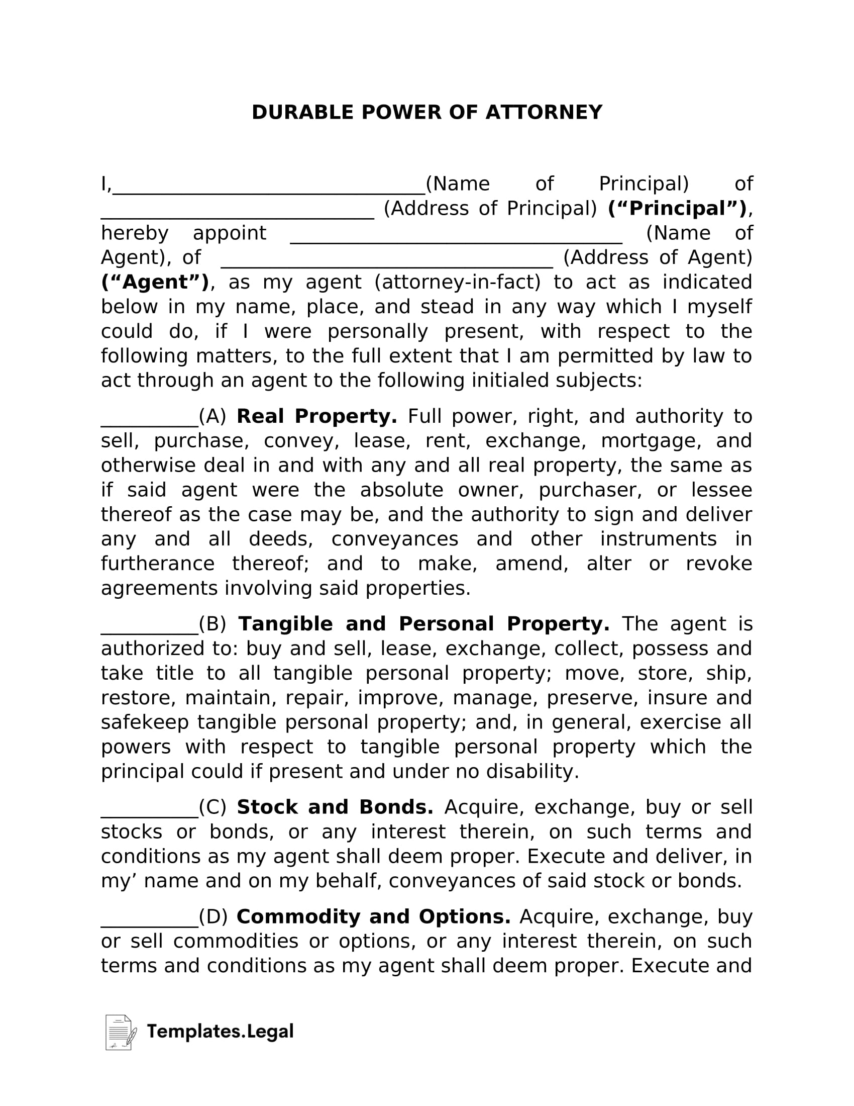 Nys Durable Power Of Attorney Form 2025 Abigail Amess H 
