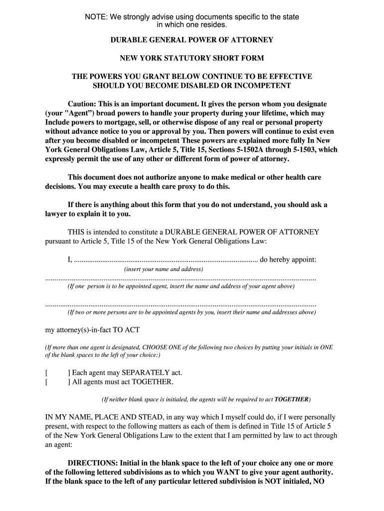 Nys Poa Form 2025 Printable