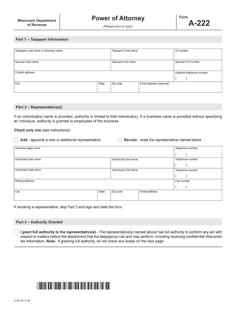 Power Of Attorney S Printable Wisconsin 2019 2025 Form Fill Out And 