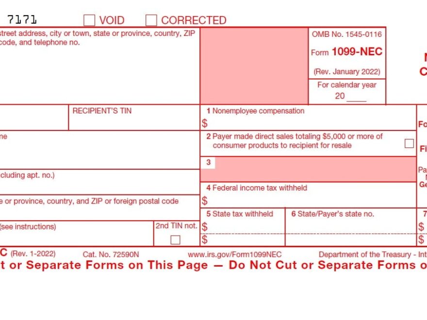 Printable 1099 NEC Form 2025 2025 Payroll Calendar