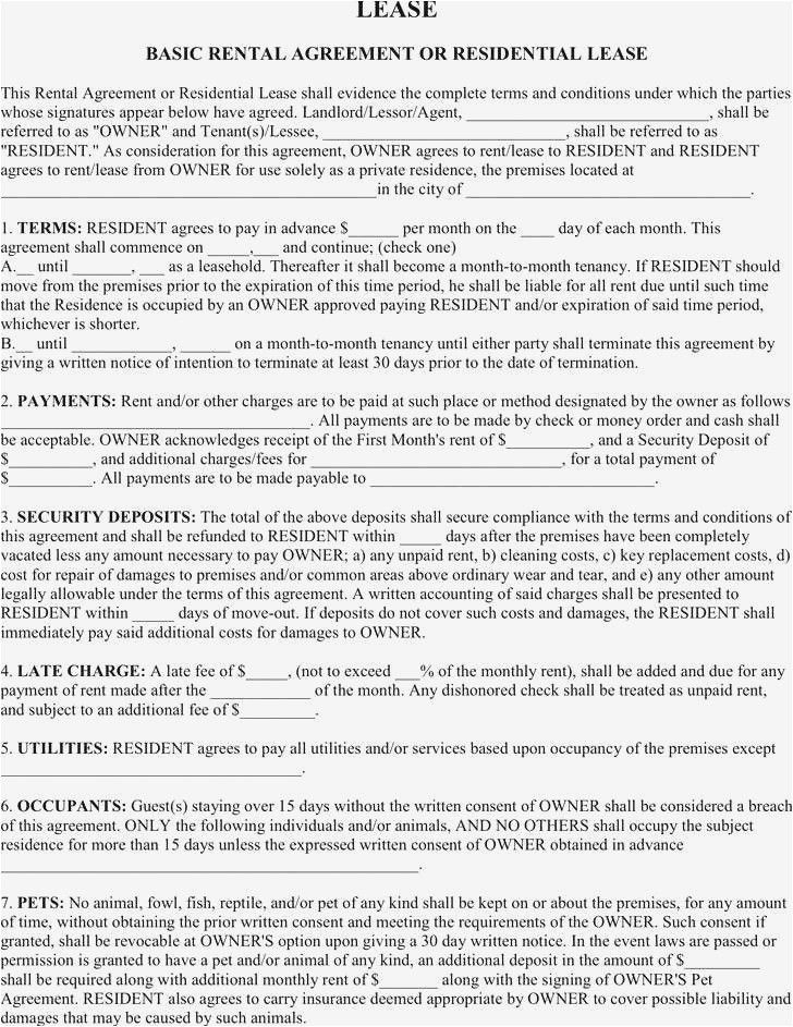 Printable 6 Month Lease Agreement Printable Lease Agreement