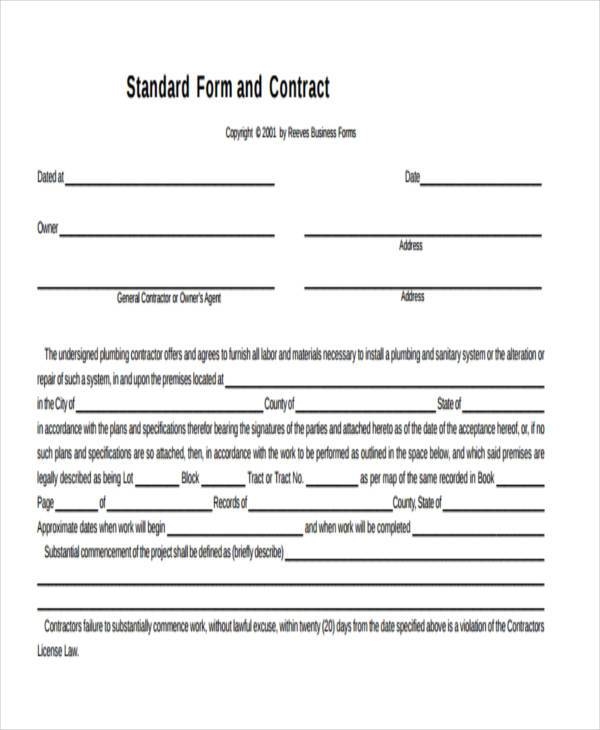 Printable Business Contract Template