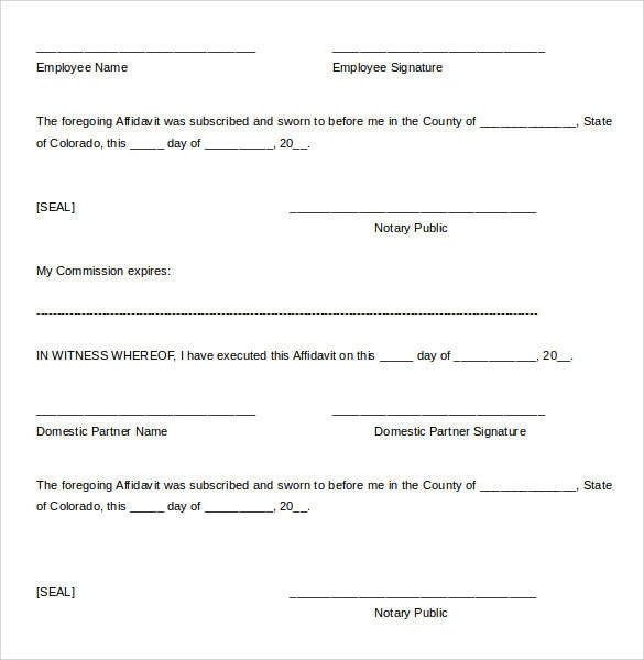 Printable Domestic Partnership Agreement