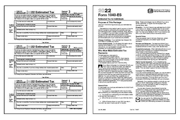 2025 Form 1040 Es Printable
