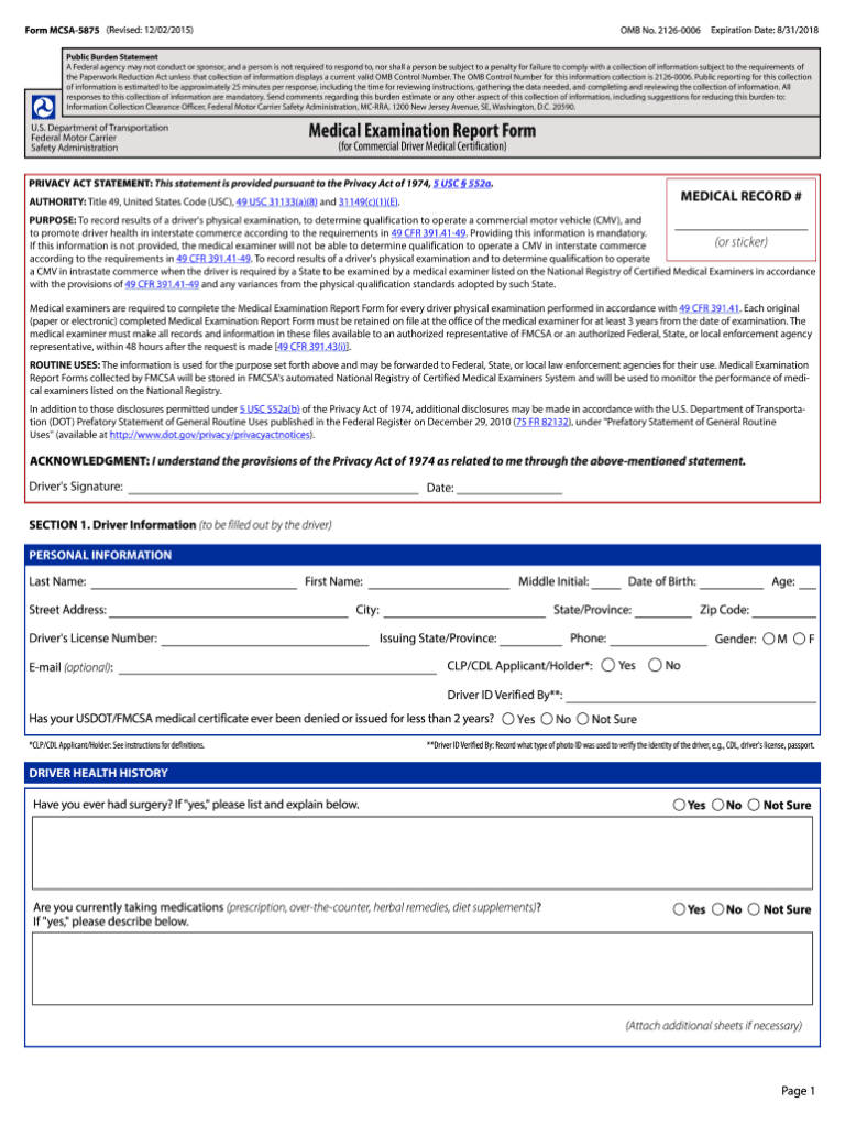 Printable Form Mcsa 5875 Fillable Form 2025