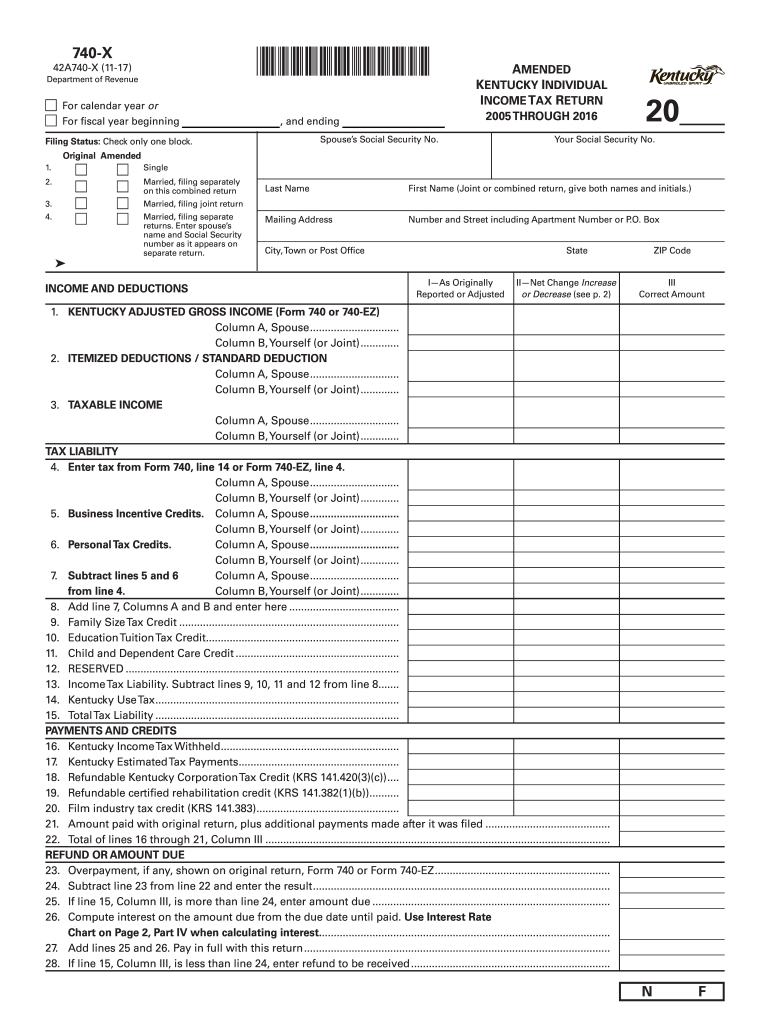 Kentucky State Tax Form 2025 Printable