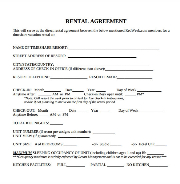 Printable Rental Agreement Template Free Printable Templates