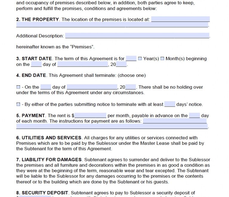 Printable Rental Lease Agreement Printable Lease Agreement