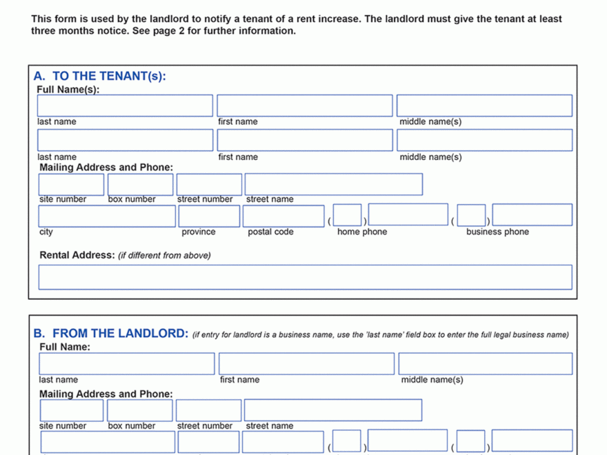 Rental Application Form Bc Fillable Printable Forms Free Online