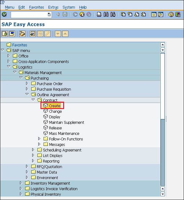 SAP MM Outline Agreement