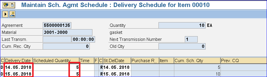 Print Schedule Agreement In Sap