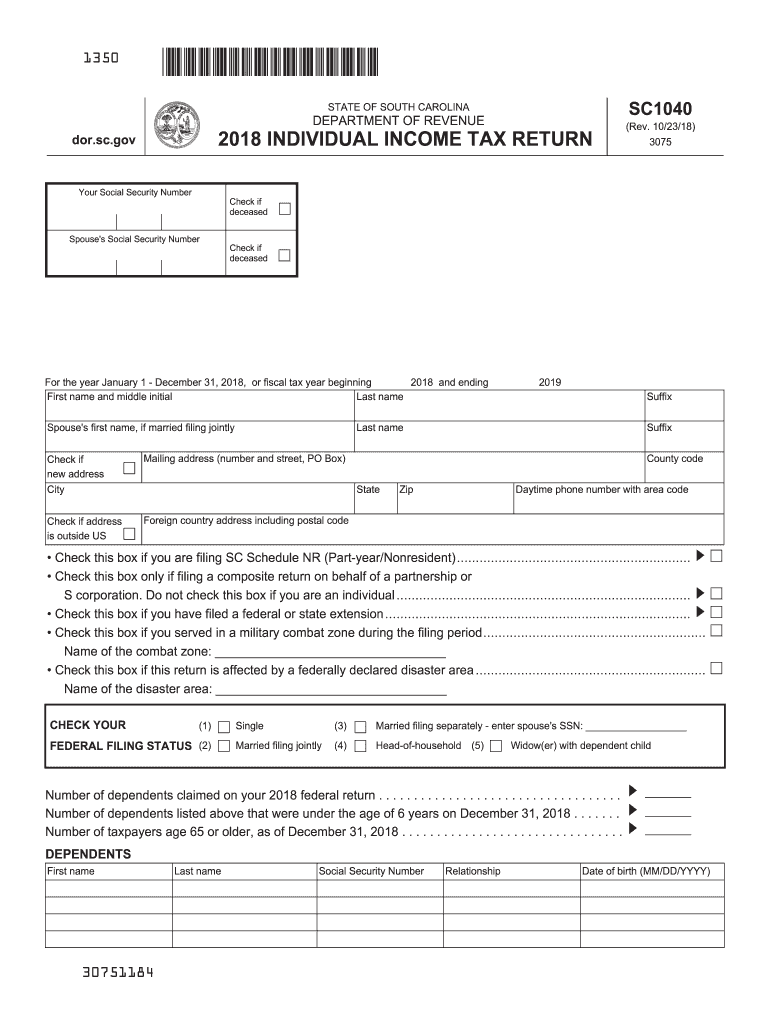 Sc 40 Tax Form 2025 Printable