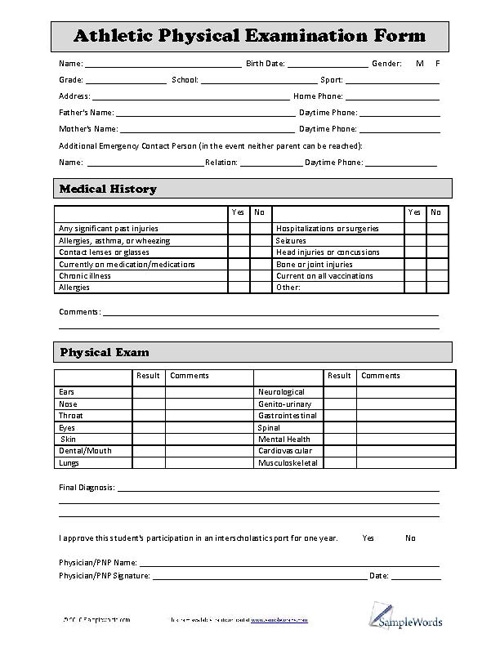 Georgia Sports Physical Form 2025 Printable
